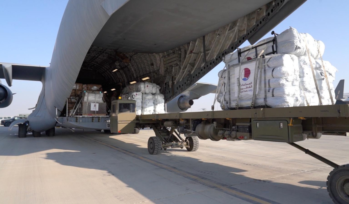 Qatar Delivers 54 Tons Of Aid And A Field Hospital To Assist The People In Gaza.